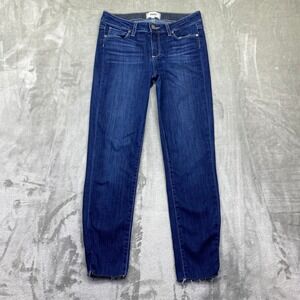 PAIGE Skyline Skinny Jeans Women's Size 27 Raw Hem Stretch Denim - Hemmed USA